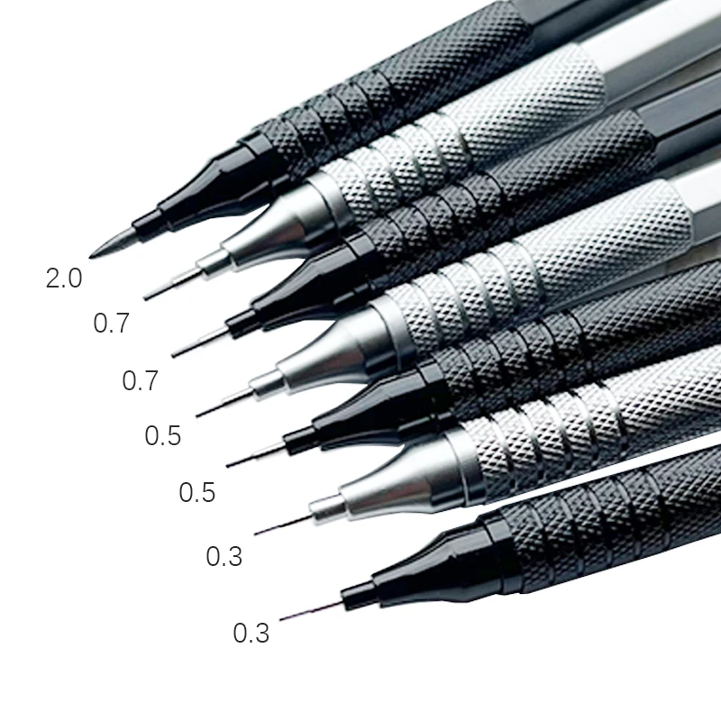 Mechanical Pencil 0.3 - 1pc lápis mecânico 0.3/0.5/0.7/2.0mm baixo centro