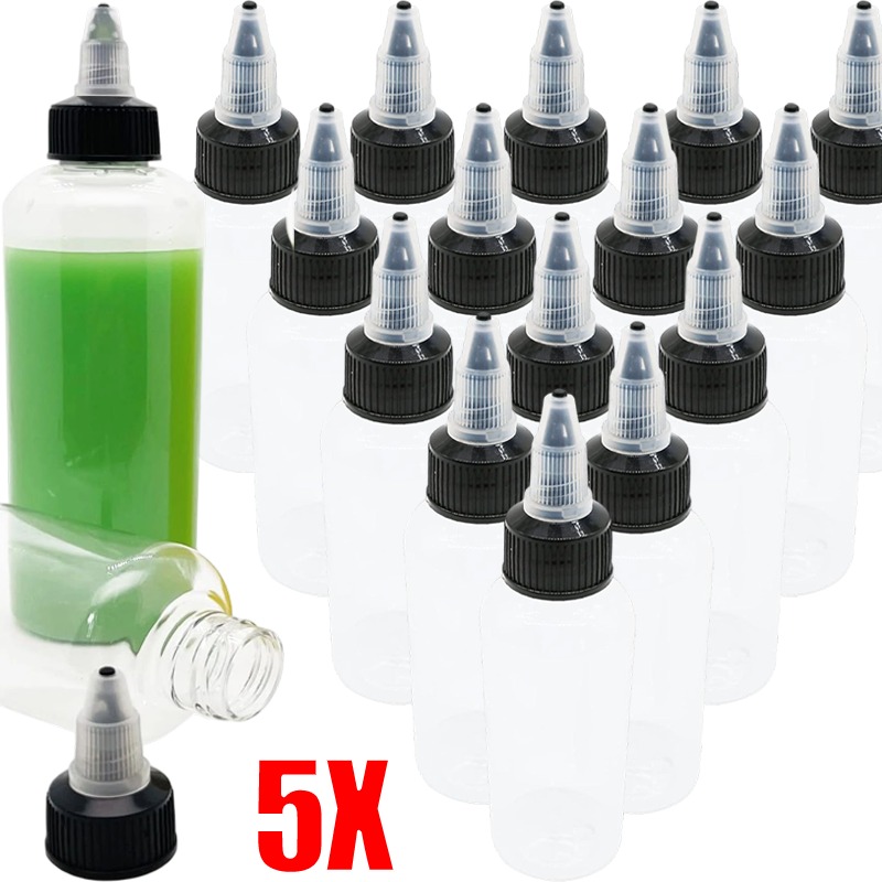 Fountain Pen Bottled Ink - 1/5 garrafas plásticas claras do aperto