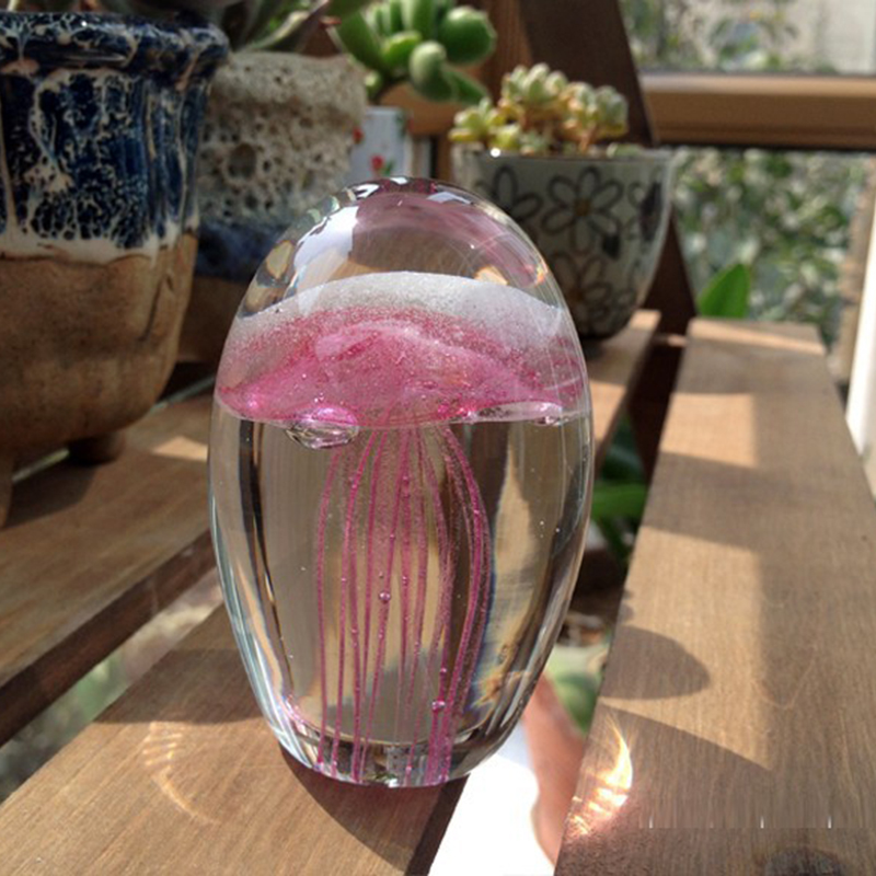 Paper Weight Crystal - Estatuetas de cristal de água-viva 3d