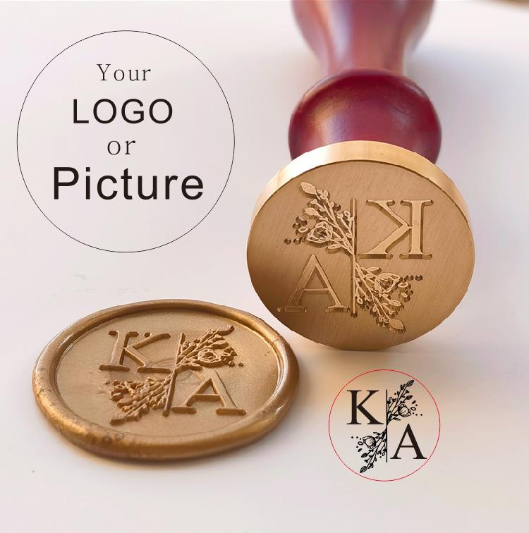 Rubber Date Stamp - Selo personalizado selo de cera personalizado