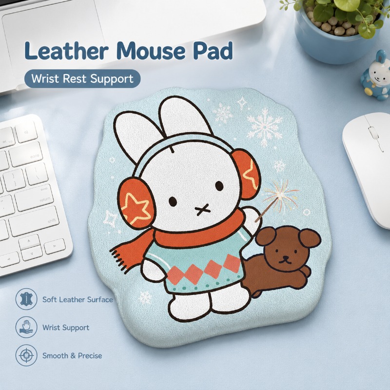 Mouse Pad de Couro Anime Miffy - Leather Desk Pad avaliação e preço