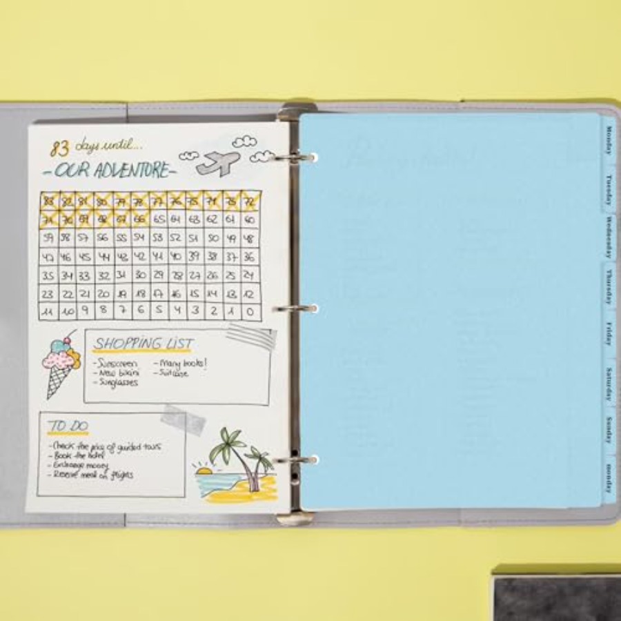 Divisórias de 3 argolas com 8  - Tab Divider A4 avaliação e preço