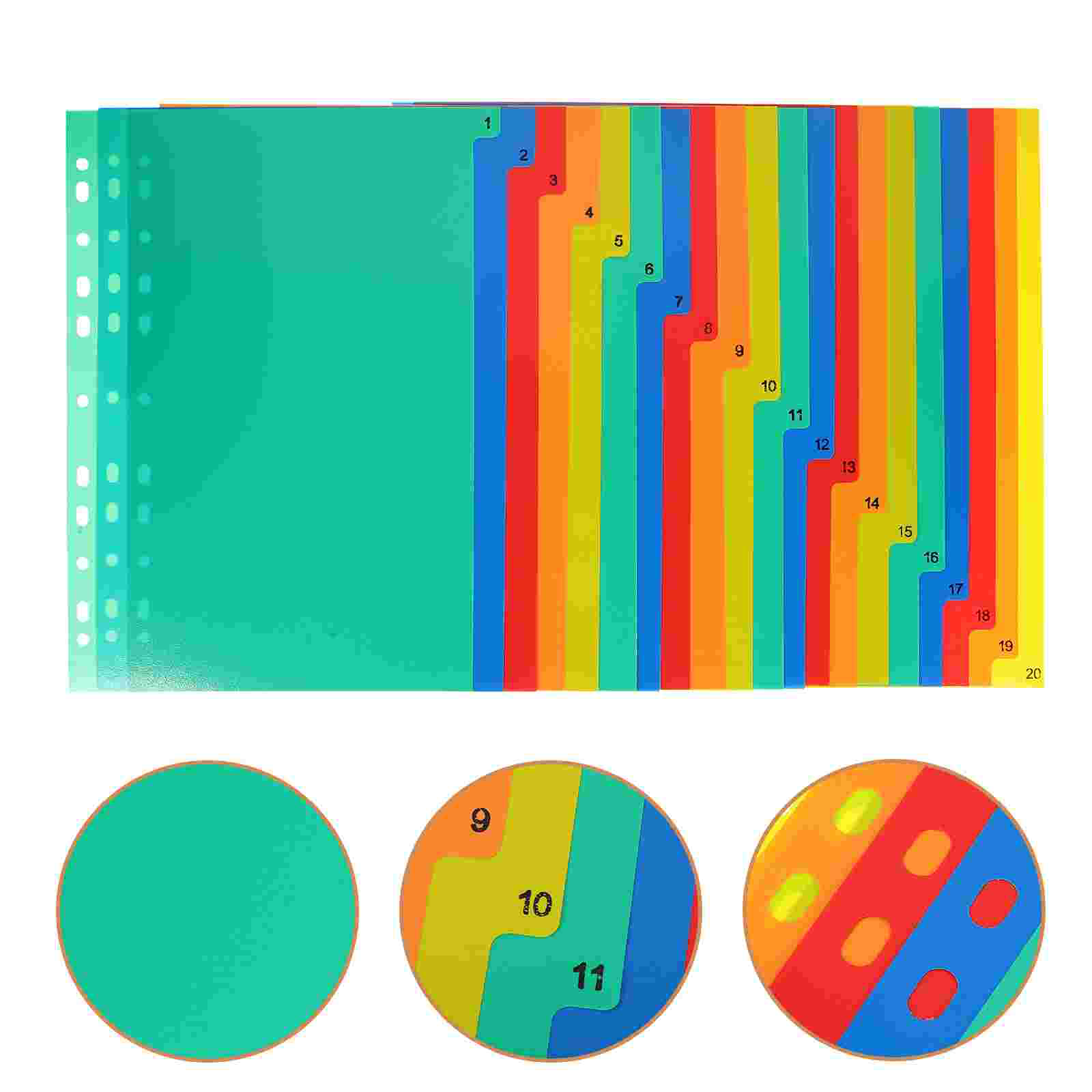 20 pçs a4 separado folha solta - Tab Divider A4 avaliação e preço