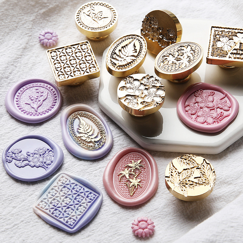 Selo de cera retrô, flores de  - Wax Seal Stamp Set avaliação e preço