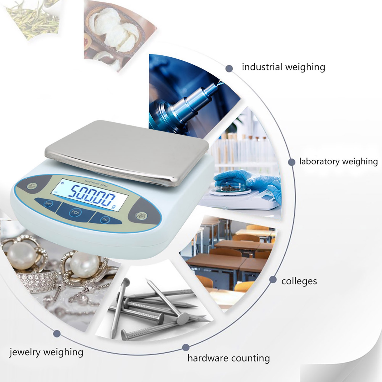 5000g 0.01g Balança de Precisã - Tape Dispenser Weighted avaliação e preço